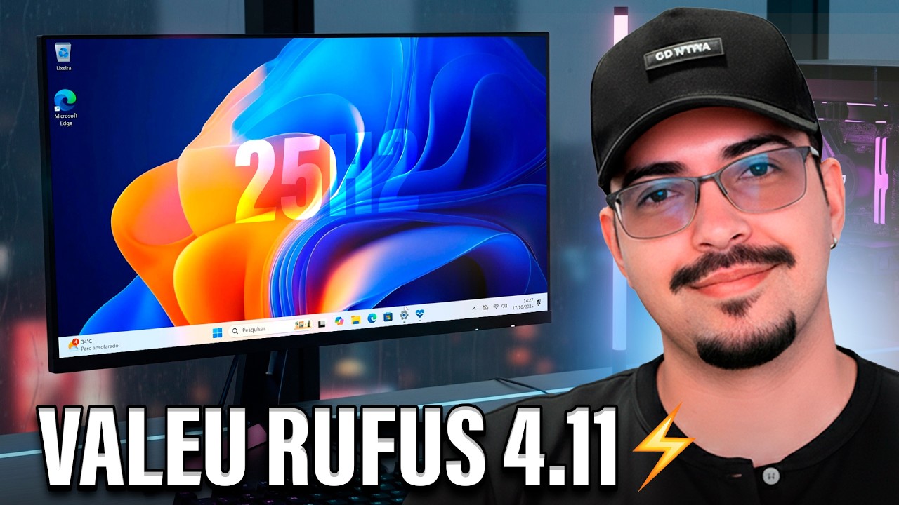 OBRIGADO RUFUS! Windows 11 25H2 em QUALQUER PC! 🚀 Instalação FÁCIL e RÁPIDA (Sem TPM 2.0!)