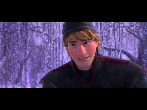 Trailer shot of Elsa on the North Mountain, musically aligned with Let It Go