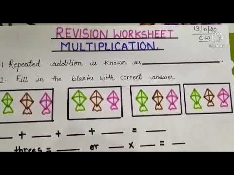 class-1| Maths | Revision Worksheet | (Multiplication)