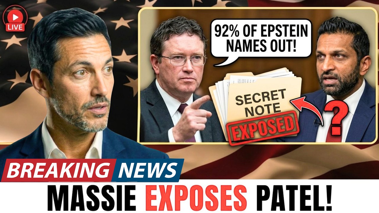 Patel's Secret Note LEAKED — Massie Corners Him: 92% Of Epstein Names Are Out | LIVE
