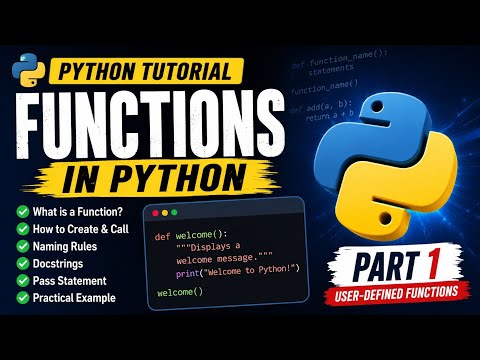 22 Python Functions Part 1 User Defined Functions Easy Examples Python Tutorial For Beginners