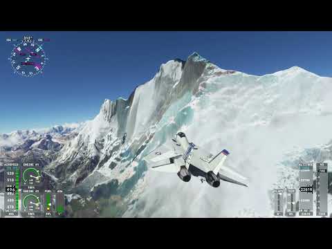 Flight Sim 2020 - Orbx Himalaya Mesh and F-14 Lukla Landing