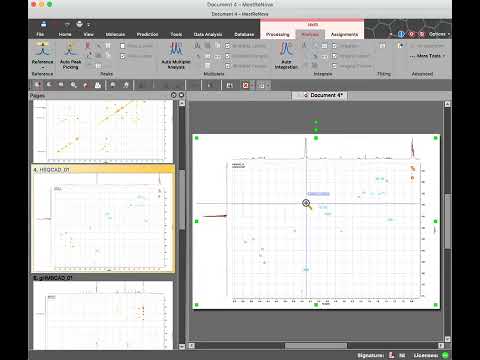 Mnova 2D processing and display introduction