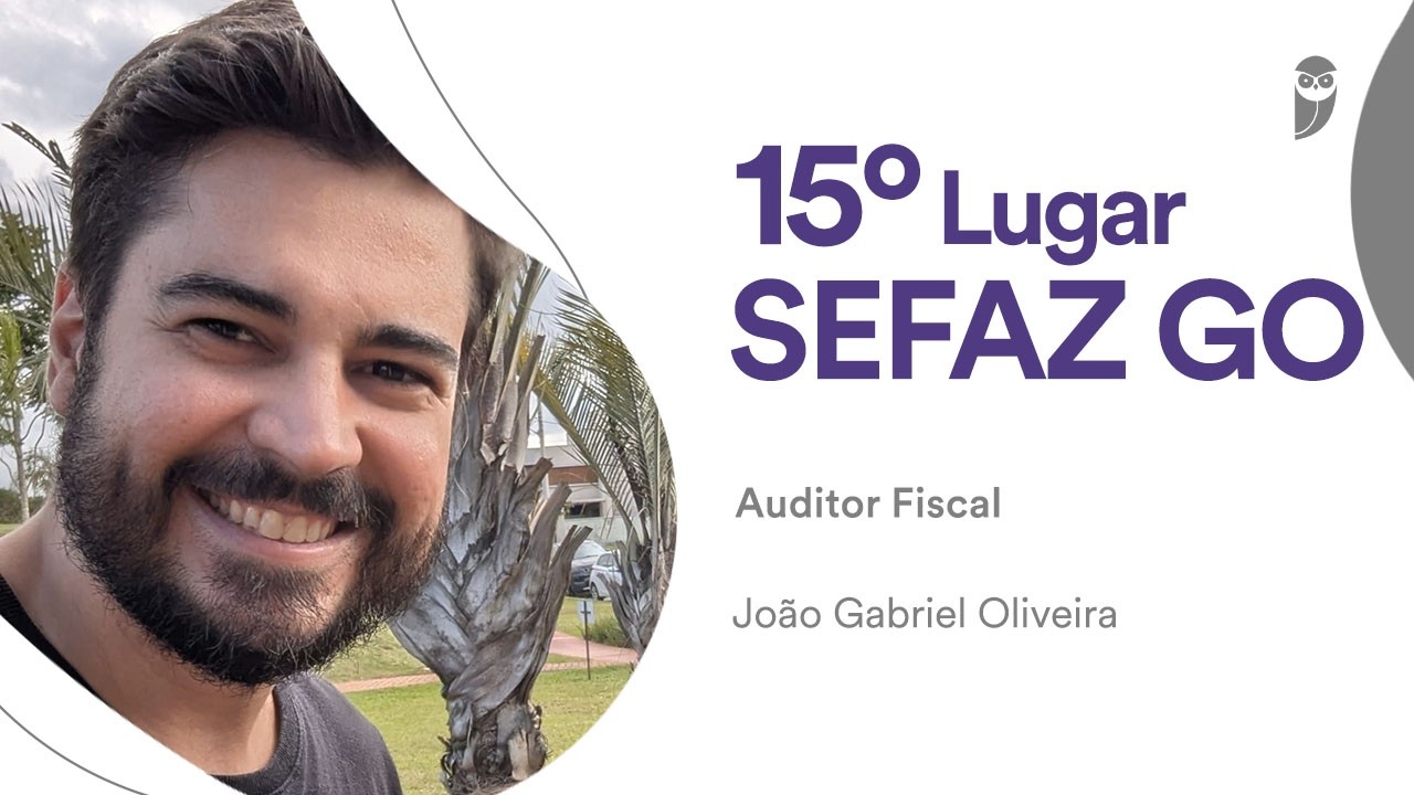 Concurso SEFAZ-GO: Conheça João Gabriel Oliveira, 15° lugar para Auditor Fiscal!