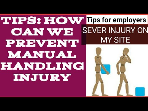 Manual handling injury prevention| Tips for injury prevention| tips for Employer Part 1