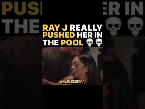 Ray J pushed his girlfriend in the pool #explore #foryou #youtuber