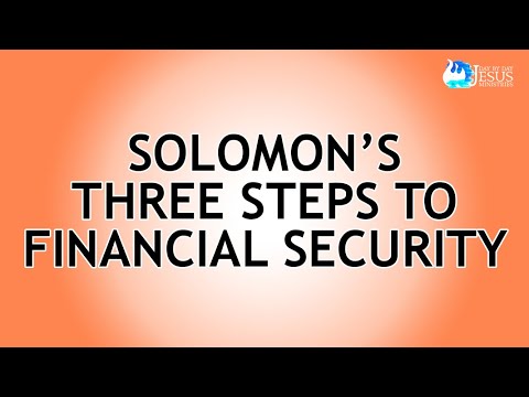 2023-05-26 Solomon's Three Steps to Financial Security - Ed Lapiz