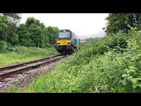 68001 68007 leaving Morecambe, en route to Heysham PS. Thursday 26th May 2022
