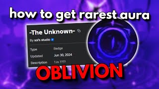 How To Get The Rarest Aura In Sol&#39;s RNG! (Oblivion)