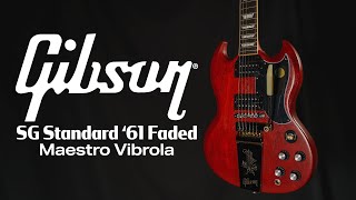 Video thumbnail for Gibson SG Standard '61 Faded Maestro Vibrola | Vintage Cherry by MooreMusicGuitars