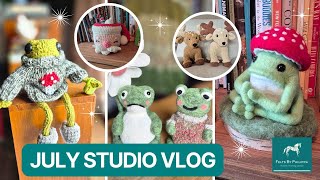 🐸 JULY STUDIO VLOG #54 // Frogs take over, product launch, Wales, CINJ, needle felting and crochet!🧶