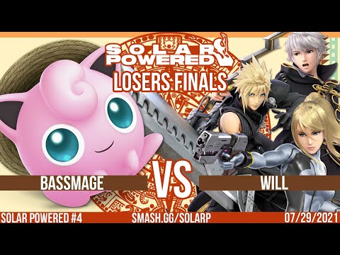 Solar Powered #4 - SSBU - LVD | BassMage(Jigglypuff) vs Will(Robin/Cloud/ZSS) - Losers Finals