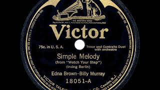 1916 Play A Simple Melody - Billy Murray &amp; Elsie Baker (as ‘Edna Brown’)