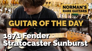 Video thumbnail for Guitar of the Day: 1971 Fender Stratocaster Sunburst | Norman's Rare Guitars by Normans Rare Guitars