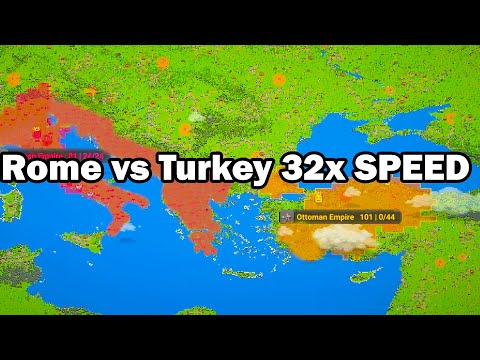 Roman Empire vs Ottoman Empire - WorldBox Timelapse