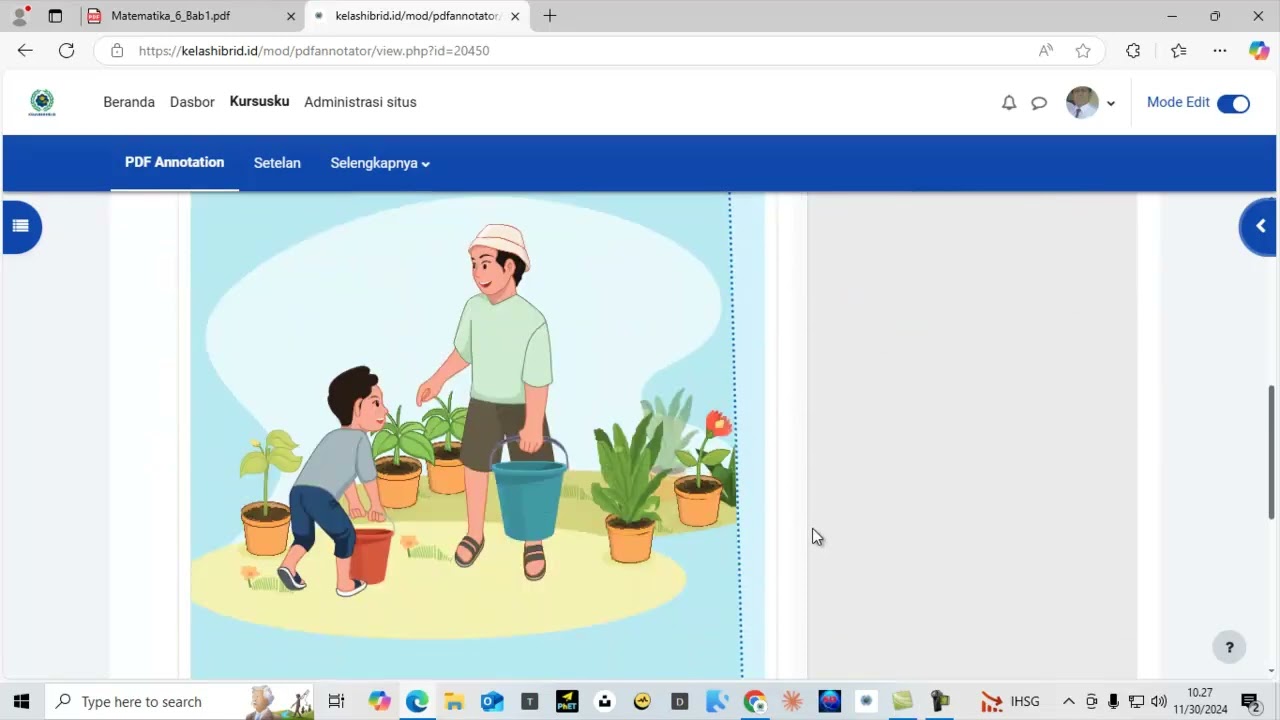 0024 I Menguload File ke Modul PDF Annotation Matematika 6 Bab 1