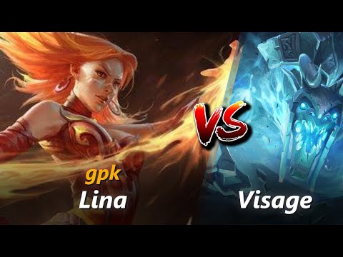 gpk mid Lina vs Visage | First 10 minutes