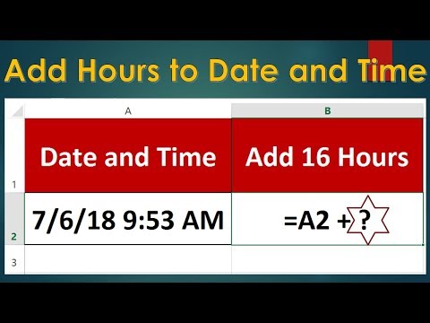 Add Hours to Date and Time in Excel