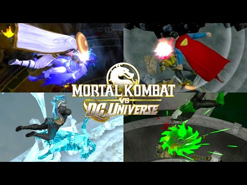 Mortal Kombat vs DC Universe - All Super Moves / Stage Transitions (4K 60FPS)