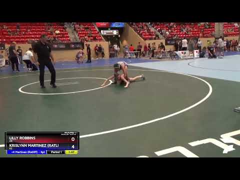 92-101 Lbs Round 1 - Lilly Robbins, OK Vs Krislynn Martinez (Ratliff), KS 72dd