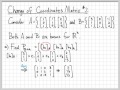 Linear Algebra Example Problems Change Of Coordinates Matrix 2