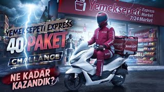 Moto Kurye Günlükleri | 40 Paket Challenge #yemeksepeti #ubereats #kurye #motovl