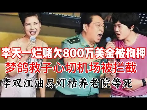 李天一烂赌欠800万美金被拘押真相！梦鸽转移资产机场被拦截！李双江85岁高龄走穴赚钱为哪般？
