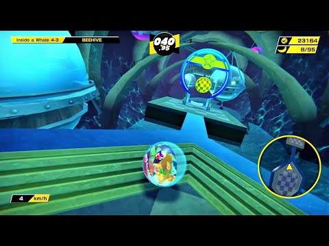 World 4-3 BEEHIVE | Inside a Whale | Super Monkey Ball Banana Mania | Nintendo Switch