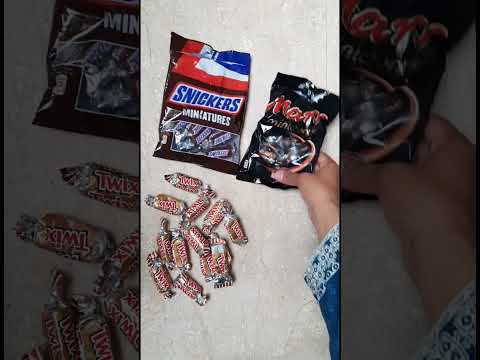 Snickers, Mars, Twix Miniatures Chocolates  #shorts  #youtubeshorts #viral   #short