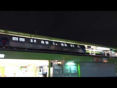 New 8 cars fleet of future Orange line Richmond departing 10:10pm at Bayfair station platform 2