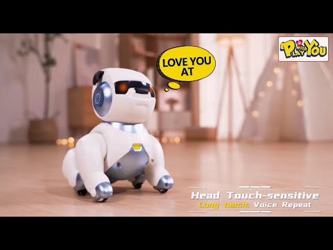 Cute Bulldog Intelligent Robot Dog Voice Control Touch Sensor AT Robot