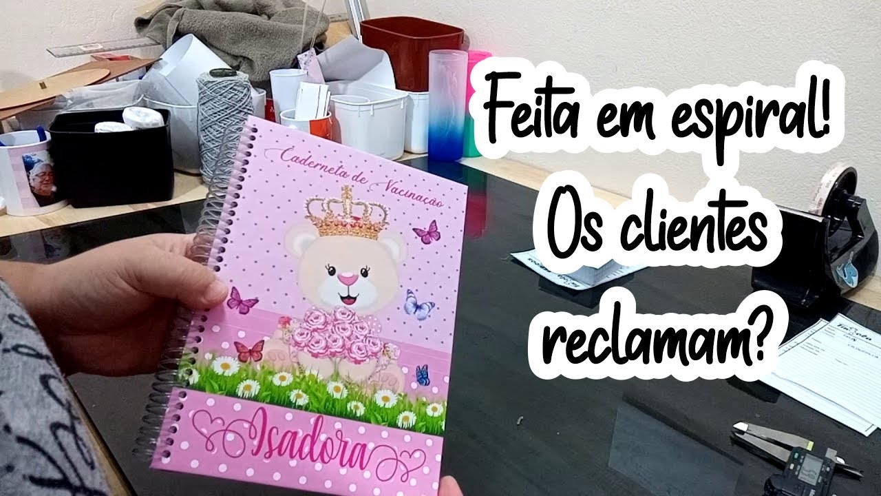 PASSO A PASSO - Como eu faço minhas cadernetas de vacina - Caderneta de vacina com espiral