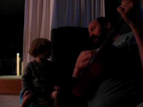 Mira and Dad singing 