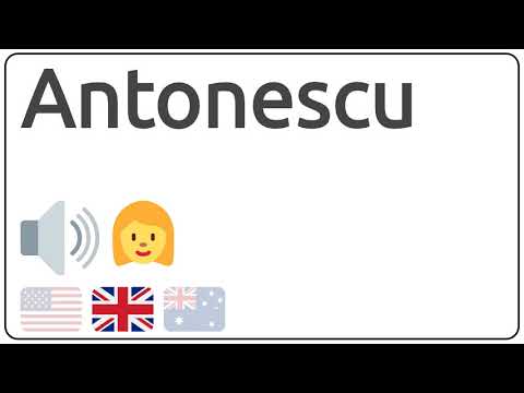 How to pronounce Antonescu in english?