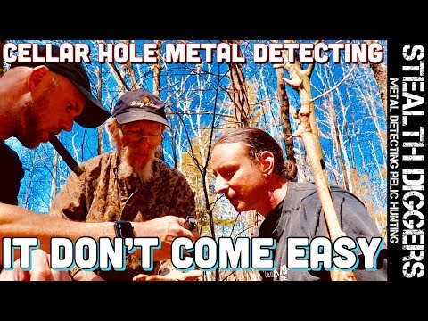 It don't come easy metal detecting cellar holes & filming a detecting VLOG #239 Colonial sites