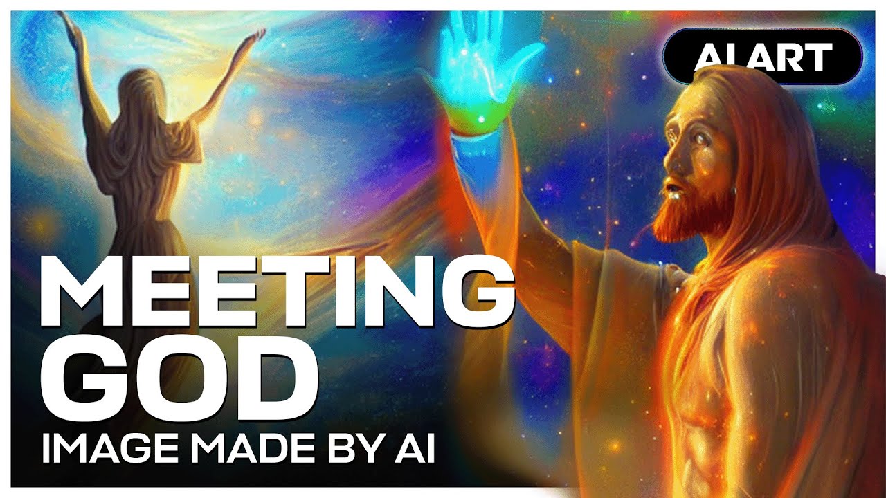 Meeting God in the Universe, Interpreted by AI (Stable Diffusion)