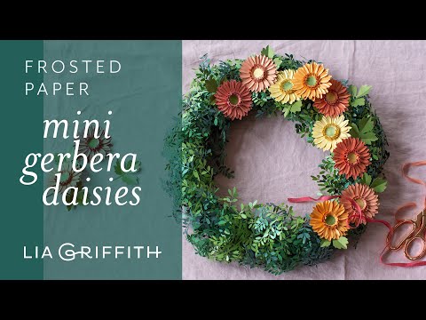 Easy DIY Mini Gerbera Daisy Flowers with Frosted Paper