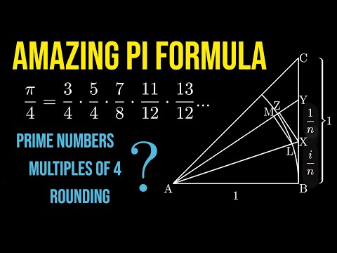 Amazing Pi Formula - Prime Numbers and Multiples of 4