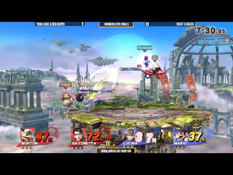 WBB #105  Yoda Cage & Red Berpo vs Beast & Skaiza   Winners Qtr Finals   Smash 4 Doubles