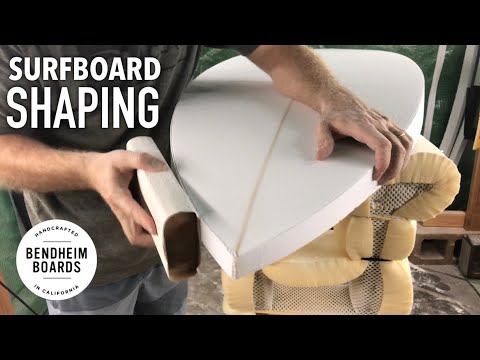 Surfboard Shaping [1 of 2] Foiling Thickness, Cutting Outline and Adding Rocker