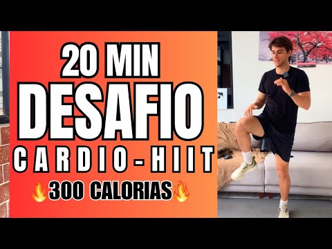 20 min Cardio Hiit to burn 300 calories - INTENSE - NO IMPACT