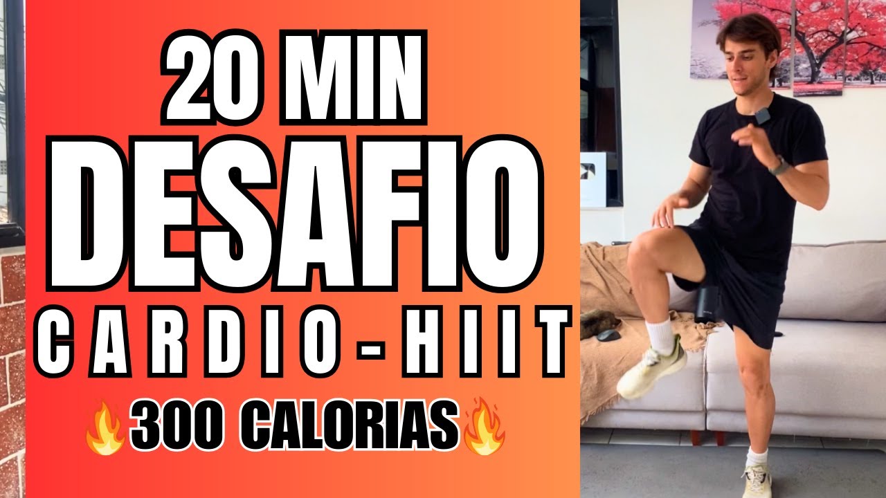 20 min Cardio Hiit to burn 300 calories - INTENSE - NO IMPACT