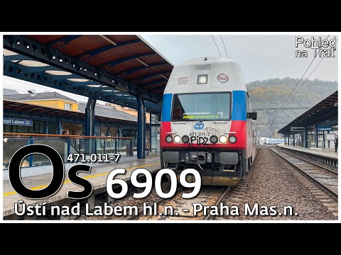 Pohled na trať | Ústí nad Labem hl.n. - Praha Mas.n. | Os 6909 | aneb všechny krásy podzimu