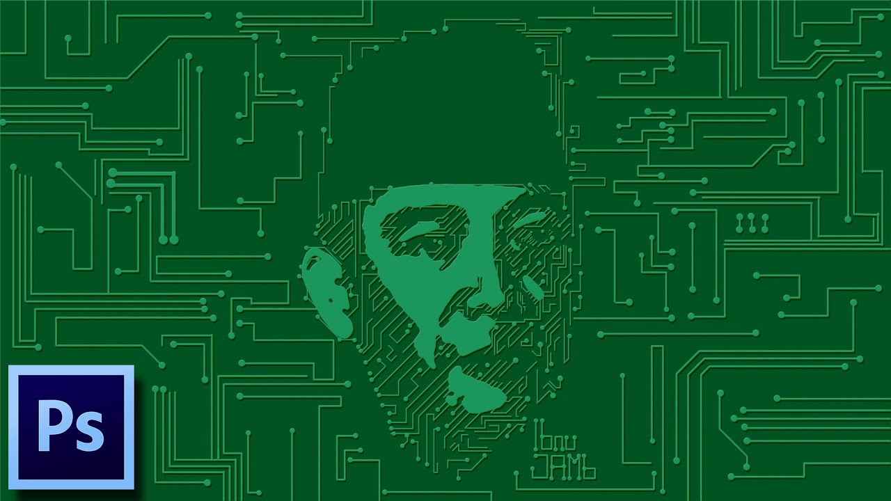 Printed Circuit Board PCB digital tech | edit foto unik | Tutorial Photoshop