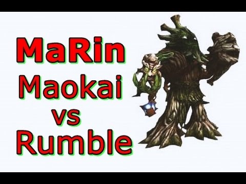 LOL Pro - SKT T1 MaRin Maokai vs Rumble - Korea SoloQ (Full game)