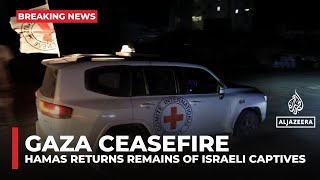 Hamas hands over remains of two Israeli captives to the Red Cross amid shaky ceasefire