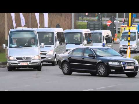 Obama's escort Waregem - Wevelgem (Motorcade + helicopters)