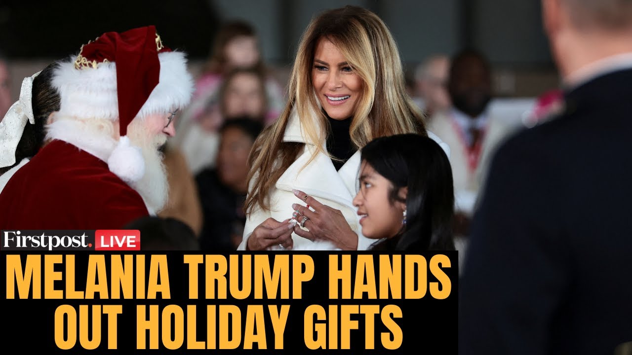 LIVE: Melania Trump Distributes Toys To Military Families At Quantico Marine Base | N18G