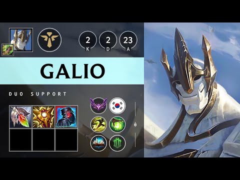 Galio Support vs Nautilus - KR Master Patch 25.21
