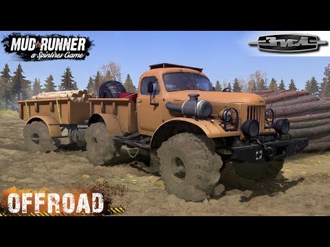 Spintires: MudRunner - ZIL-157 LUMBERJACK TRUCK Off-road Forest Driving